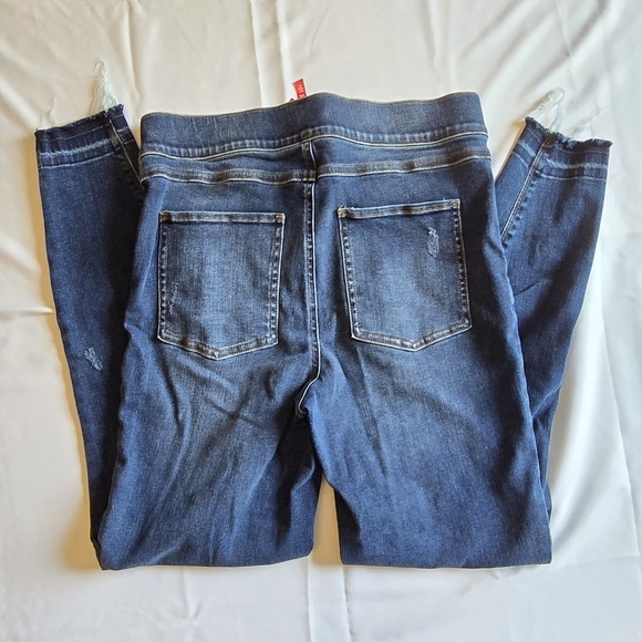 Spanx distressed pull on skinny jeans size large - Picture 5 of 5